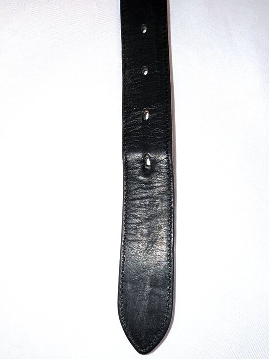 Coach | Unisex Black Braided Leather Belt with Silver Buckle | Size 32\